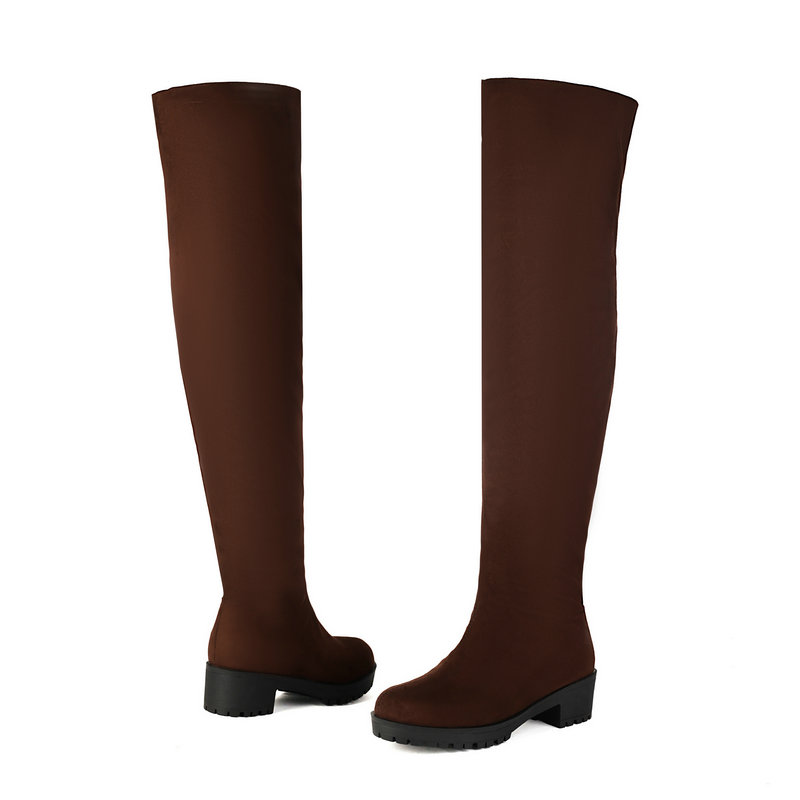 Faux Suede Leather Flock Slip- - Sock Boot Women recension och pris