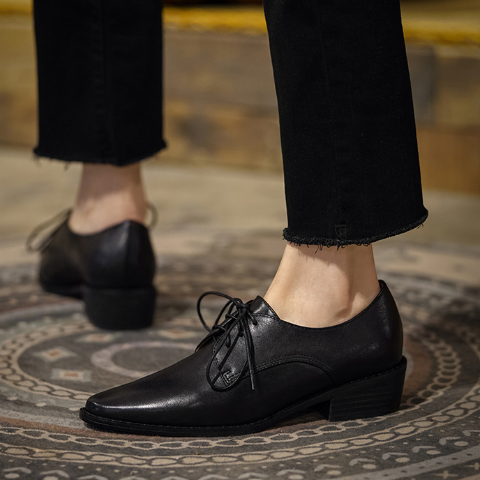 LIHUAMAO Cow Leather Women Sho - Oxford Lace Up Women recension och pris