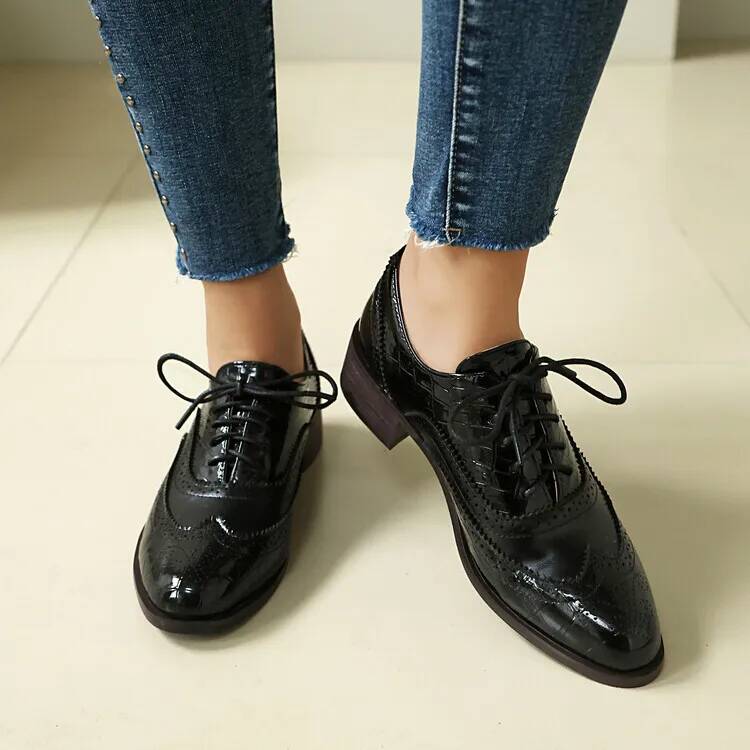 Lace Up Low Heels Women's Sing - Oxford Lace Up Women recension och pris