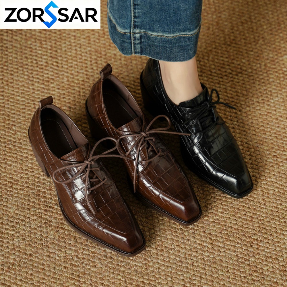 Women's Shoes Real Leather 202 - Oxford Lace Up Women recension och pris
