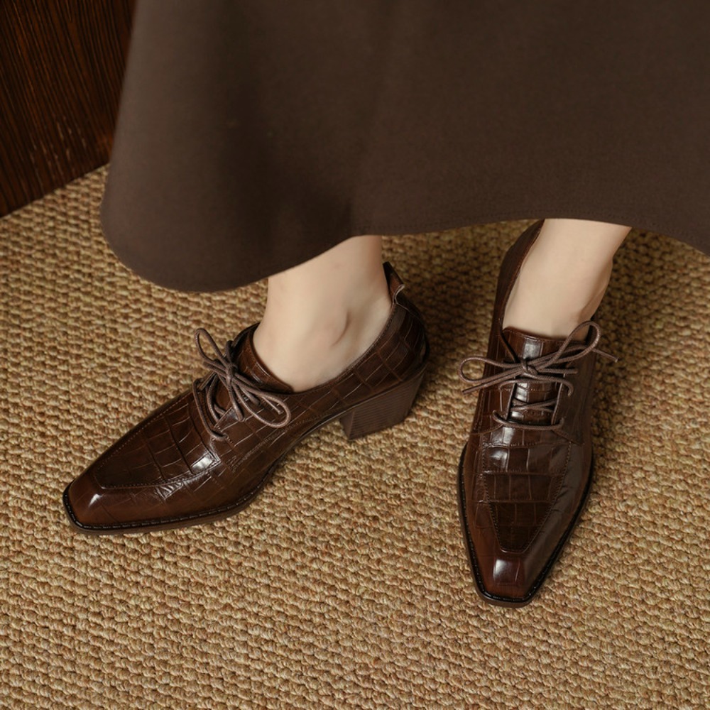 Women's Shoes Real Leather 202 - Oxford Lace Up Women recension och pris
